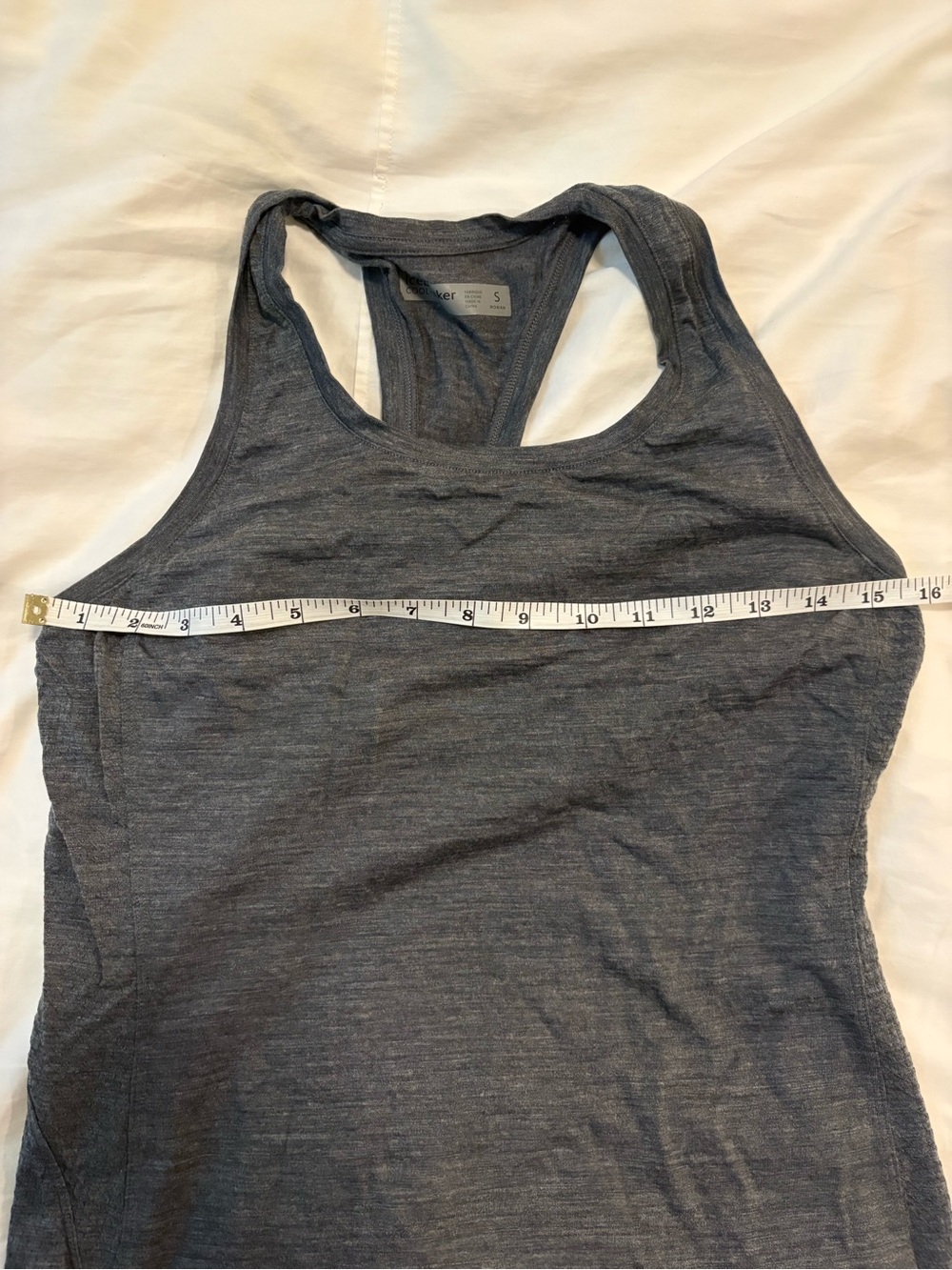 Icebreaker Amplify Racerback Tank in charcoal gray (small) - Picture 7 of 7